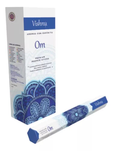 Vishnu Premium Incense Sticks - 6 Hexagonal Boxes | Imported from India | Long-Lasting Aromatherapy