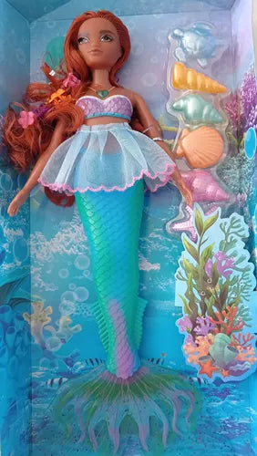 Singing Little Mermaid Doll 30 cm with Light-Up Tail - Titan Toys Ariel