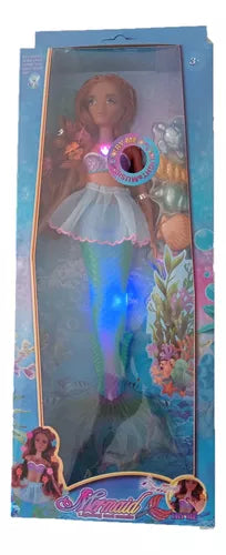 Singing Little Mermaid Doll 30 cm with Light-Up Tail - Titan Toys Ariel