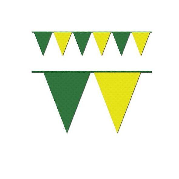 Decorative Pennants Brazilian Flag Garland Cloth Banner for Indoors & Outdoors, 5 mt / 16.4 ft long