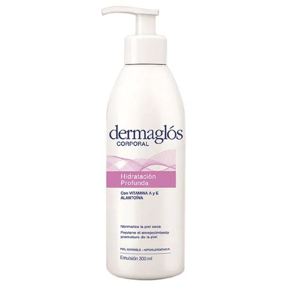 Dermaglós Emulsión Corporal Intense Hydration for Dry Skin, Enriched with Vitamins A & E - 300 ml