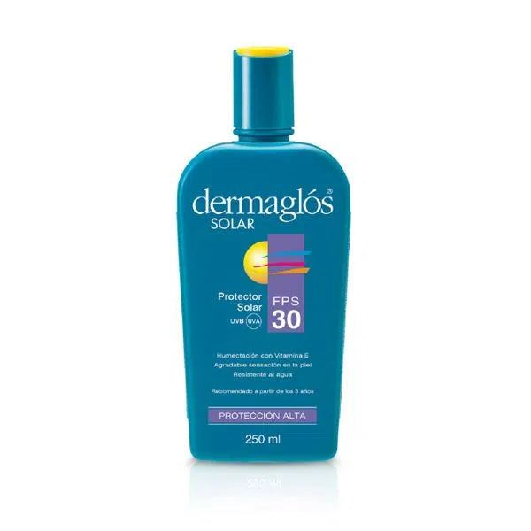 Dermaglós Emulsion SPF 30 x 250 ml - Ideal for Sensitive Skin - Hydrates, Nourishes, Water - Resistant
