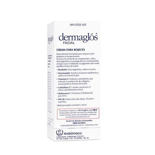 Dermaglós Facial Cream SPF 30 – Skin Protection & Redness Relief, 50 ml