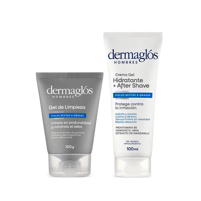 Dermaglós Men's Facial Routine - Cleansing + Hydration