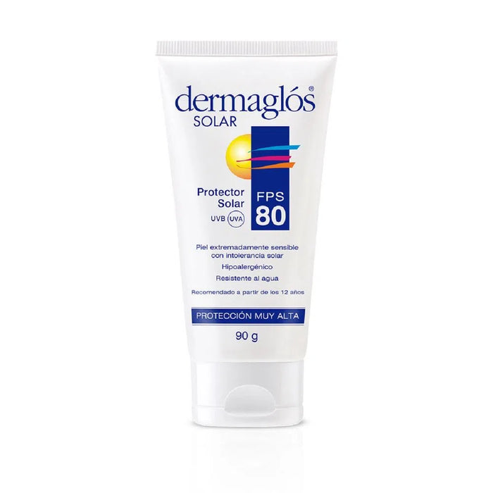 Dermaglós Sunscreen SPF 80 x 90 g - Water - Resistant, Vitamin E, Broad Spectrum Protection