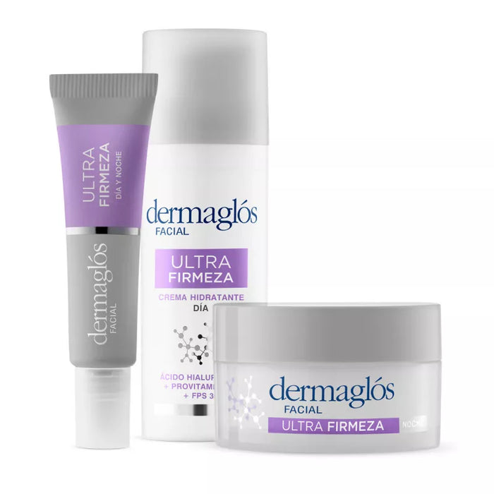Dermaglós Ultra Firmness Facial Kit - Day, Night, and Eye Cream Combo