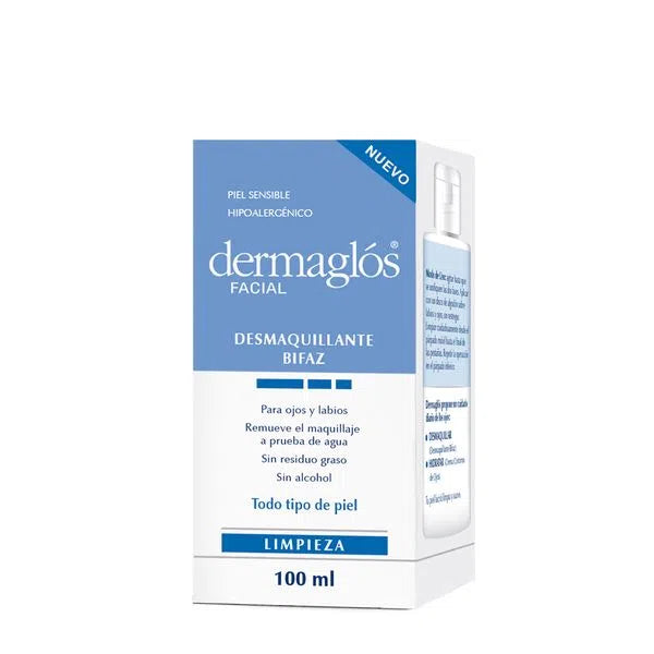 Dermaglós Waterproof Eye Makeup Remover 100 ml - Long - lasting, Non - irritating & Moisturizing Formula