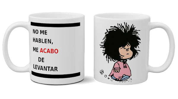 Devansha Funny Mafalda Memes Mug ''No Me Hablen'': Add a Smile to Your Day with This Unique Cup