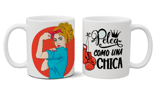 Devansha Funny Memes Mug ''Pelea Como Una Chica'': Add a Smile to Your Day with This Unique Cup