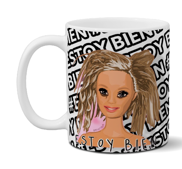 Devansha Funny Barby Memes Mug ''Estoy Bien'': Add a Smile to Your Day with This Unique Cup
