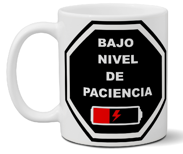 Devansha Funny Memes Mug ''Bajo Nivel De Paciencia'': Add a Smile to Your Day with This Unique Cup