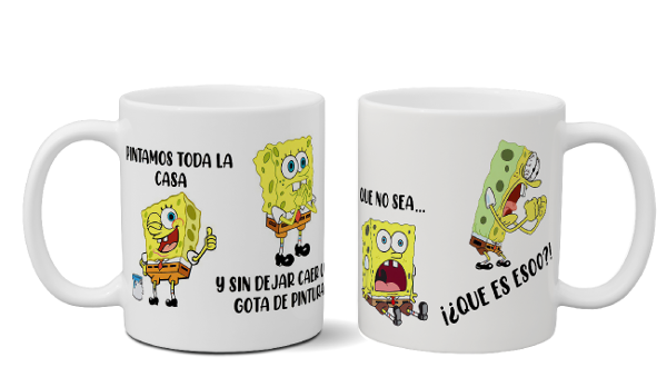 Devansha Funny Memes Mug ''Bob Esponja'': Add a Smile to Your Day with This Unique Cup