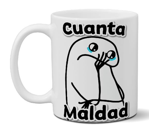 Devansha Funny Memes Mug ''Cuanta Maldad'': Add a Smile to Your Day with This Unique Cup
