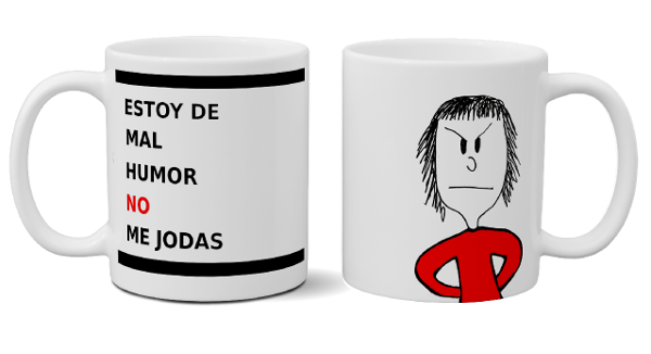 Devansha Funny Memes Mug ''Estoy De Mal Humor'': Add a Smile to Your Day with This Unique Cup