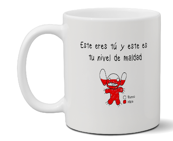 Devansha Funny Memes Mug ''Nivel De Maldad'': Add a Smile to Your Day with This Unique Cup