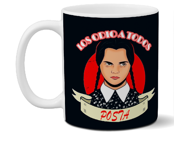Devansha Funny Merlina Memes Mug ''Los Odio A Todos'': Add a Smile to Your Day with This Unique Cup