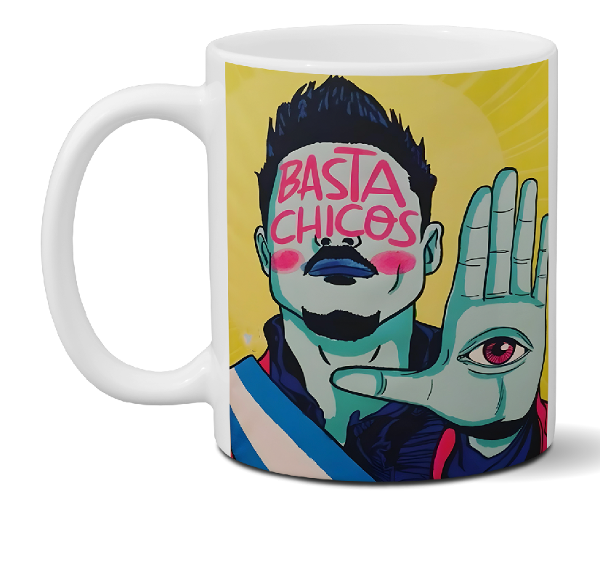 Devansha Funny Ricardo Fort Memes Mug ''Basta Chicos'': Add a Smile to Your Day with This Unique Cup