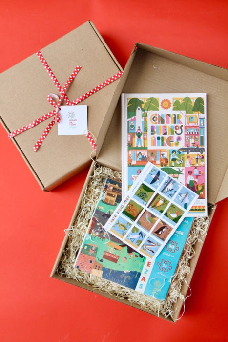 Diente De León Buenos Aires Gift Box: 50 Piece Puzzle Combo - Book with Stickers