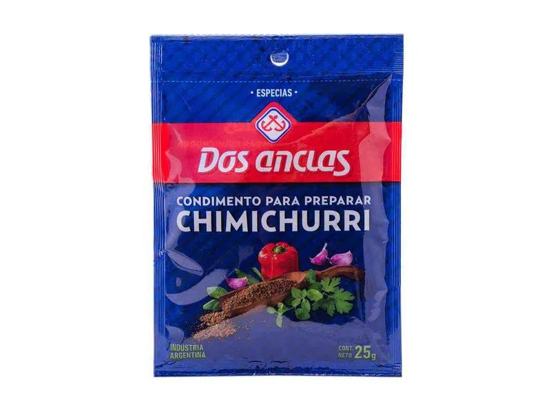 Dos Anclas Condimento Chimichurri Spice Delicious for Meats, Asado & Fish, 25 g / 0.88 oz pouch (pack of 3)