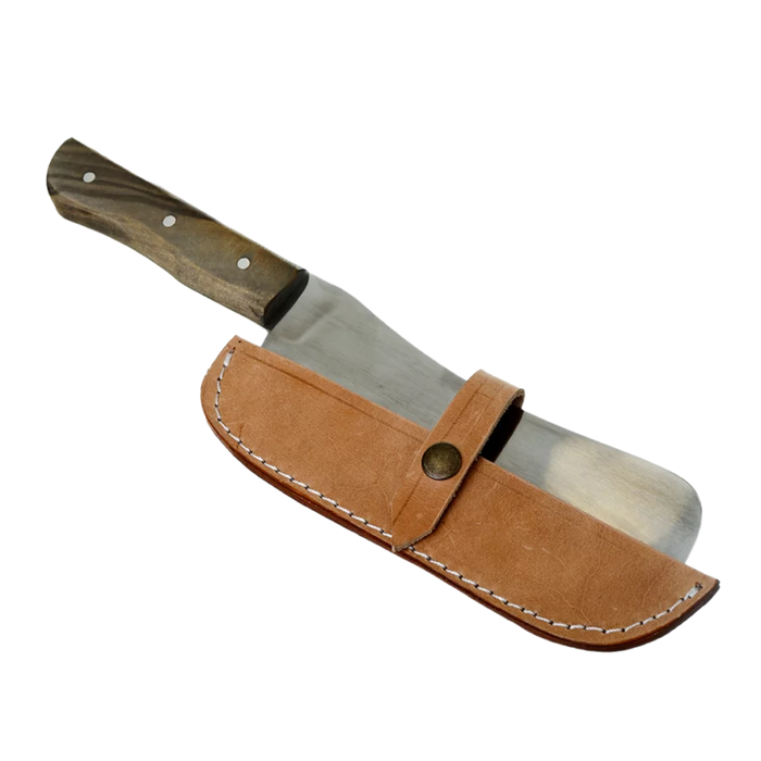 Handcrafted Argentine Tradition Axe - Stainless Steel, 18 cm / 7.08" - Wooden Handle | Inspired by Argentina's Heritage | Includes leather scabbard