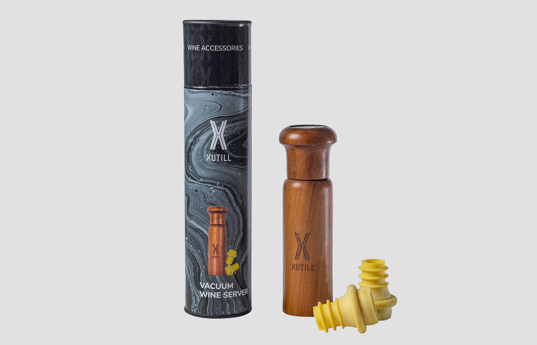 Xutill | Wine Preserver with Neoprene Stopper - Includes Tubular Case | 21 cm x 5 cm x 5 cm