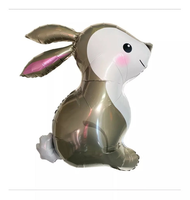 Globo Conejo Metálico de Pascua de 80cm para Decoración