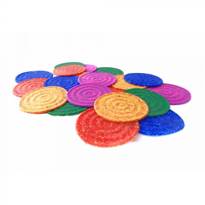Ecosustainable SI O SI Silicone Coasters - 4-Pack Cork-look Mats