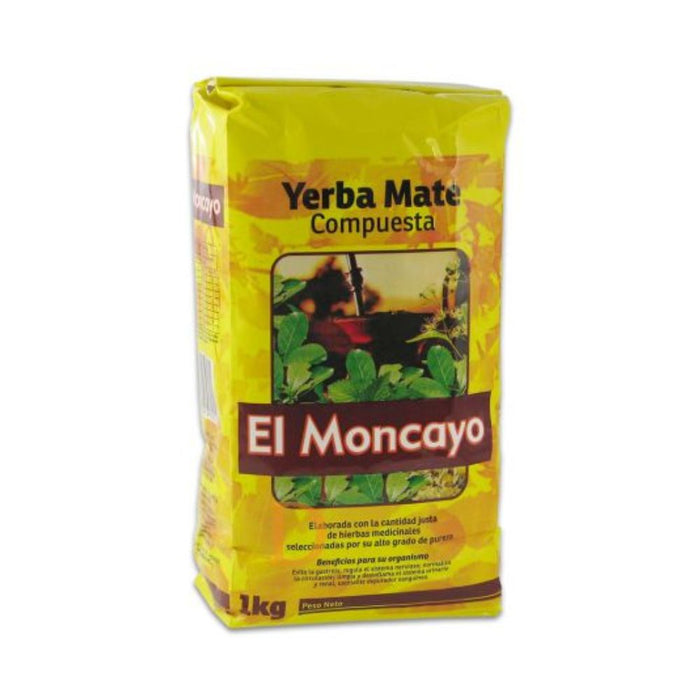 El Moncayo Yerba Mate Compuesta - Genuine from Uruguay, 1 kg / 2.2 lb bag
