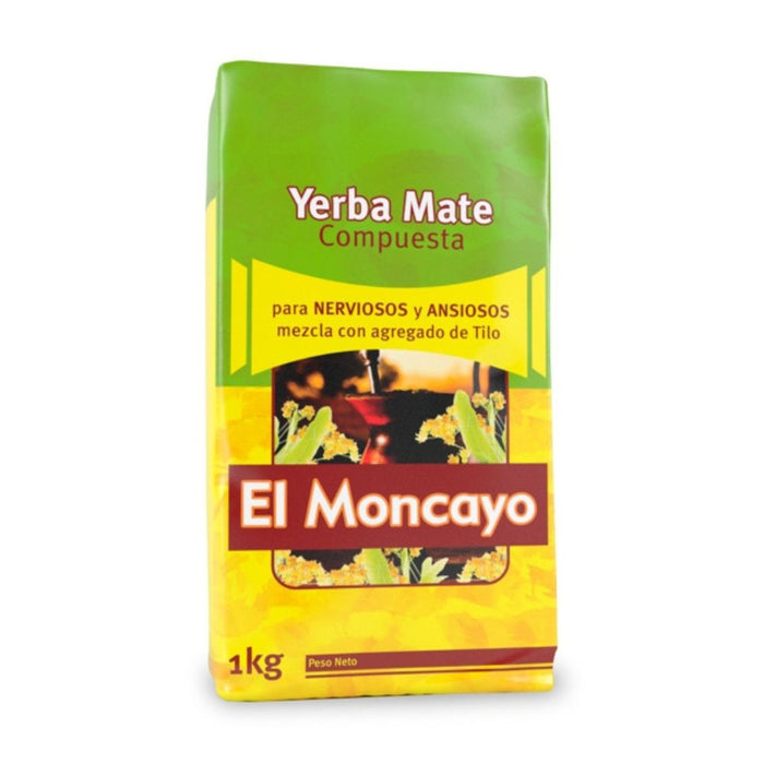 El Moncayo Yerba Mate Compuesta con Tilo - Original do Uruguai, saco de 1 kg / 2,2 lb 