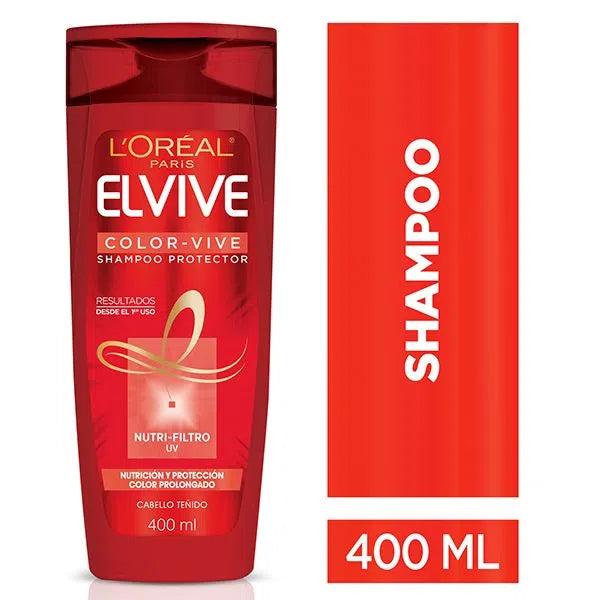Elvive L'Oréal Shampoo Color-Vive Shampoo Especial para Cabelos Pintados, frasco de 400 ml / 13,52 fl oz 