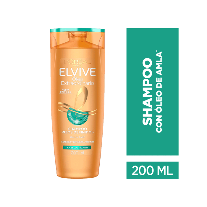 Elvive L'Oréal Shampoo Óleo Extraordinário Shampoo Especial para Cabelos Cacheados, 400 ml / frasco de 13,52 fl oz 