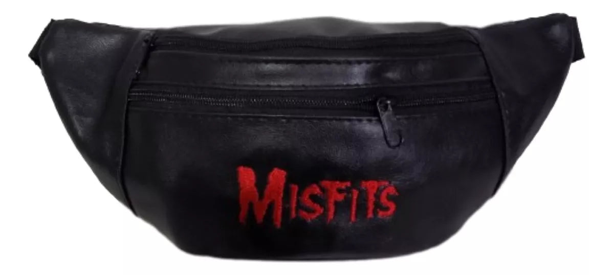 Embroidered Leather Rock Fanny Packs - Misfits Style, Authentic Rocker Vibe