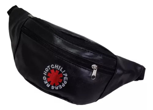 Embroidered Leather Rock Fanny Packs - Red Hot Chili Peppers Style, Rocker Vibe