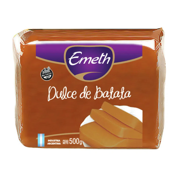 Emeth Dulce de Batata Sweet Potato Jelly with Subtle Vanilla, 500 g / 1.1 lb sealed bar