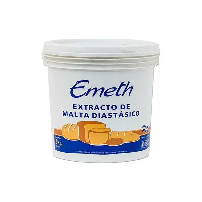 Emeth Malt Extract Liquid, 100% Barley Malt Syrup for Breadmaking, Brewing and Beer, 6 kg / 13.2 lb sealed plastic bin