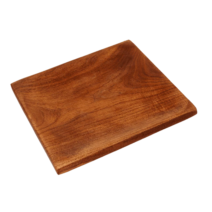 Estilo Austral | Handmade Square Algarrobo Wood Plate - Rustic Tableware