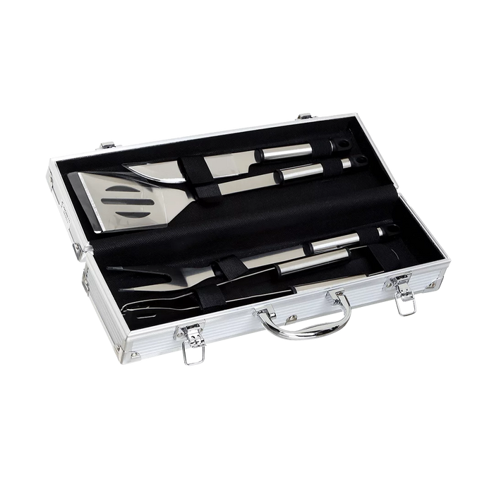 Estilo Austral | Premium BBQ Metal Box Set with 4 Essential Grill Accessories - Grilling Kit