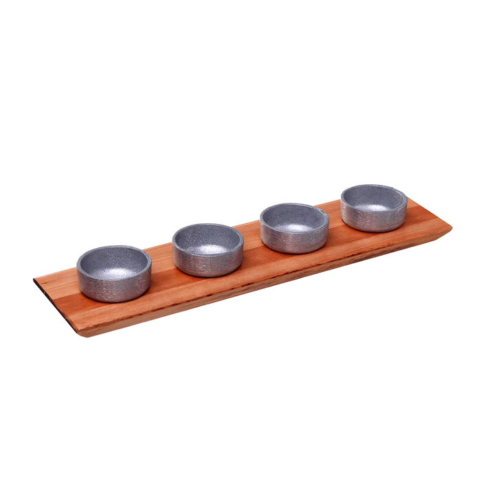 Estilo Austral | Premium Presentation Base + 4 Dip Bowls Set - Elegant Serving Solution
