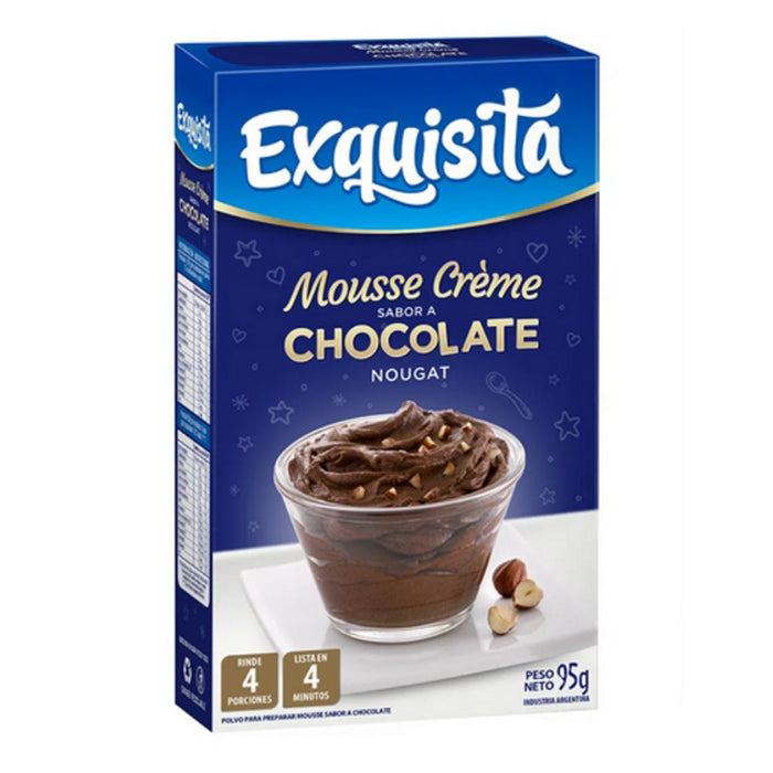 Exquisita Chocolate Nougat Ready to Make Mousse, 4 servings per pack, 95 g / 3.35 oz