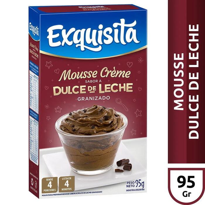 Exquisita Dulce de Leche Granizado Ready to Make Mousse, 4 servings per pack, 95 g / 3.35 oz