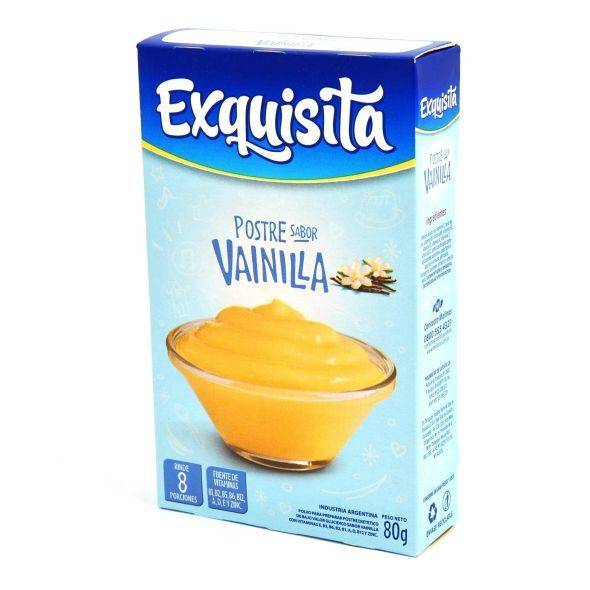 Exquisita Vainilla Vanilla Ready to Make Dessert, 8 servings per box, 80 g / 2.82 oz