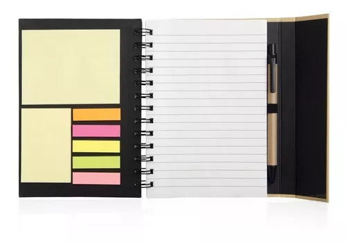 FR Brand Eco-Friendly Spiral Notebook - Ruled Pages - Includes Pen - Sustainable Choice