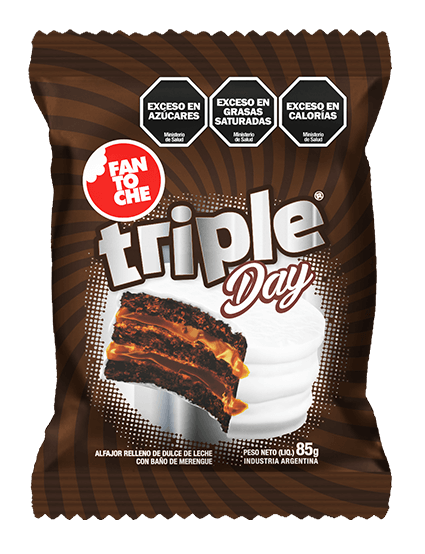 Fantoche Day Alfajor Triple White Chocolate with Dulce de Leche Large Limited Edition, 85 g / 3 oz (pack of 6)