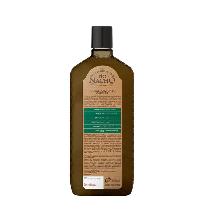 Shampoo Tío Nacho Herbolaria Milenaria x 415 ml de Farmacity - Cuidado Natural del Cabello para Fortaleza y Crecimiento