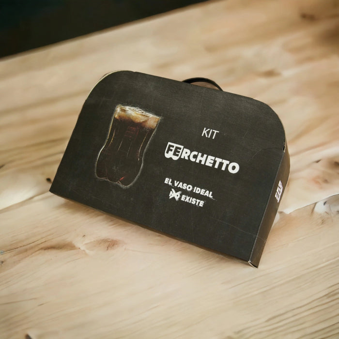 Ferchetto Elegant Gift Bag - A Stylish and Fun Presentation, Contains 2 Glasses, Ideal Gift for Fernet Lovers