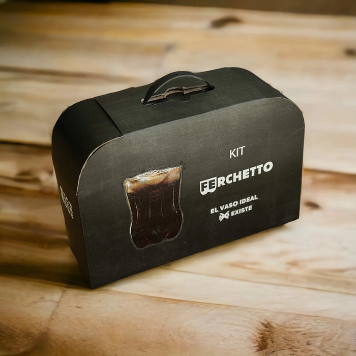 Ferchetto Elegant Gift Bag - A Stylish and Fun Presentation, Contains 2 Glasses, Ideal Gift for Fernet Lovers