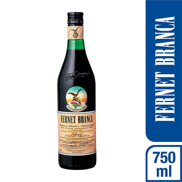 Fernet Branca Bitter Amaro Herbal Infusion Licor Genuine Argentina Flavor Recipe (750 ml / 25,4 oz) 