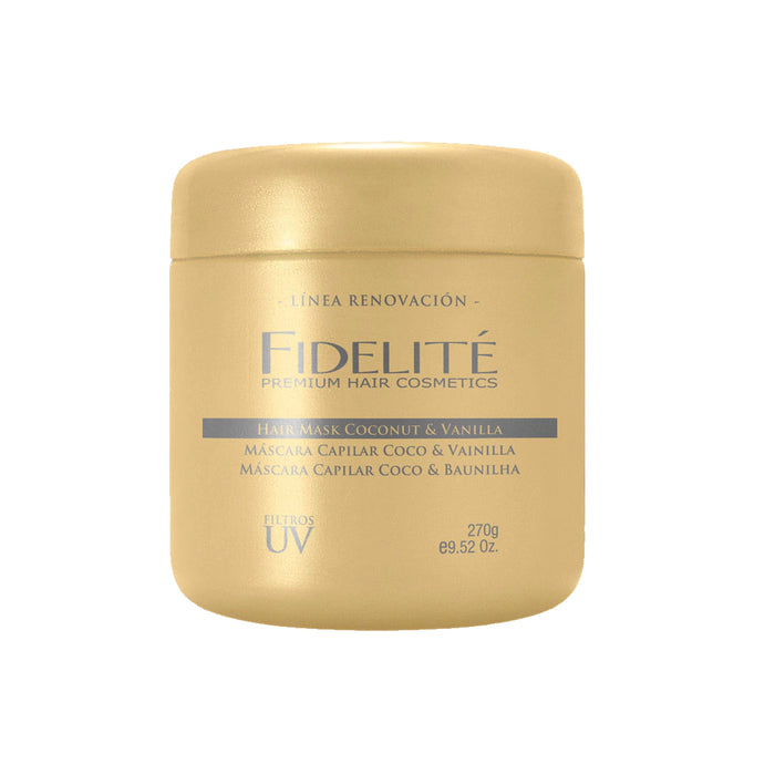 Fidelite Coco and Vanilla Renewing Mask - Nourishing Hair Treatment, 270 g / 9.52 fl oz