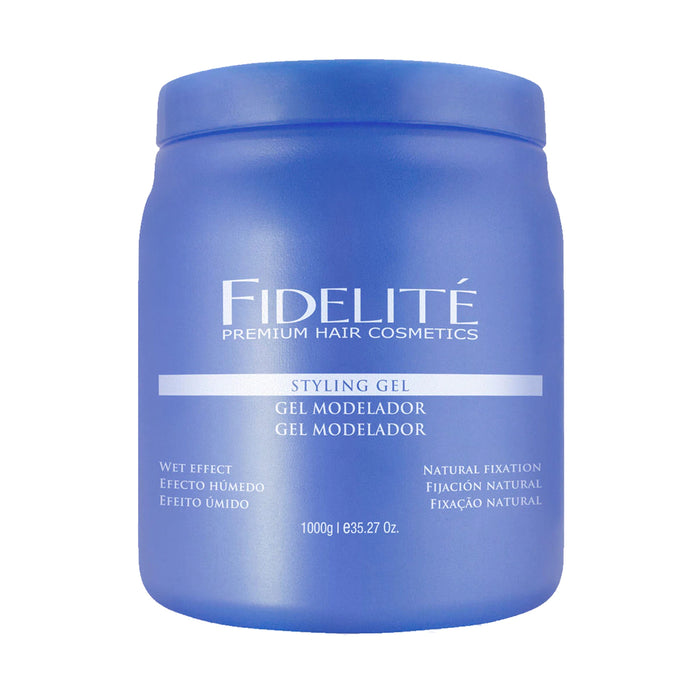 Fidelite Natural Hold Modeling Gel - Professional Hair Styling, 1000g / 35.2 fl oz
