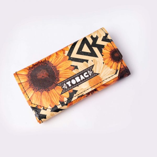 Tobac® | Tabaquera Classic Tobacco Pouch 30g - Sun Flowers - Portable Case for Rolling Pappers and Filters